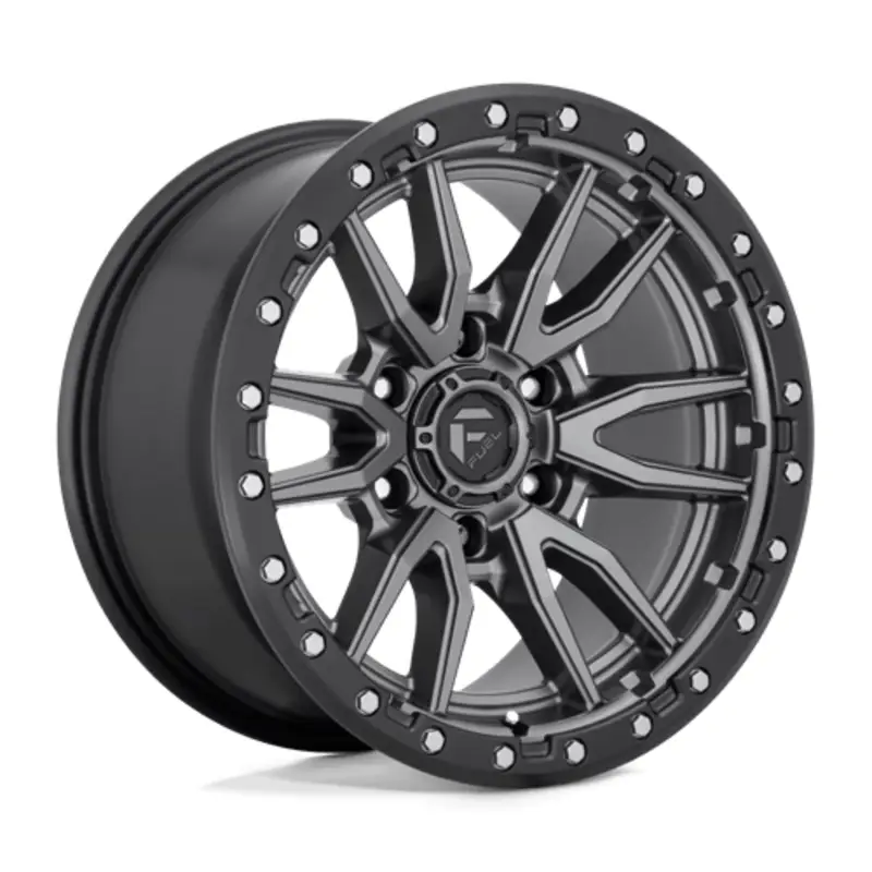 Prix Réduit Fuel D680 Rebel 18X9 5x127 ET-12, Gunmetal Mat, Anneau Noir