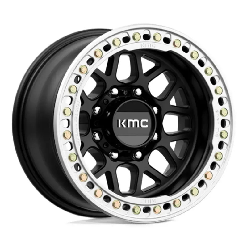 KMC KM235 Grenade Crawl Beadlock 17X9 8x165.1 ET-38, Noir Satiné Populaire