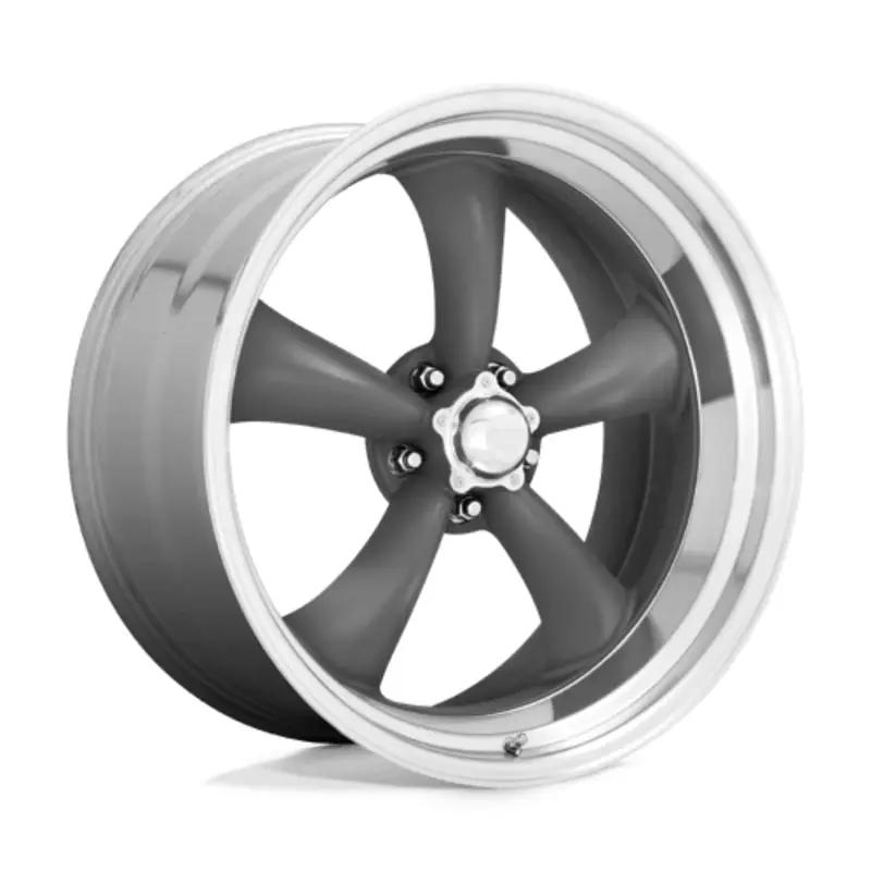 Meilleure Vente American Racing Vintage VN215 Classic Torq Thrust II 15X7 5x114.3 ET-6, Anthracite, Rebord Poli