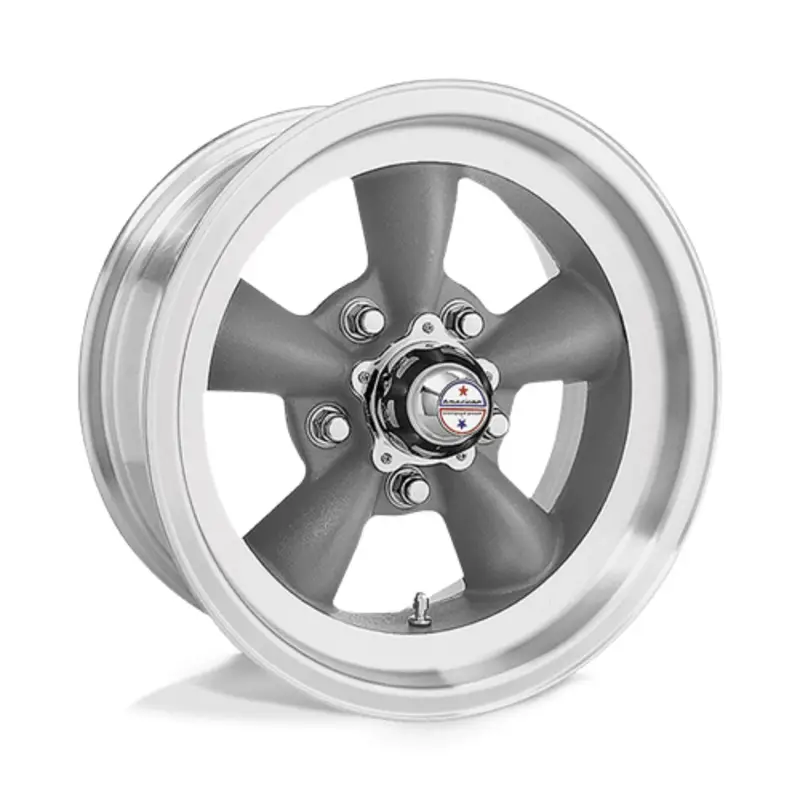 Expédié Aujourd’hui American Racing Vintage VN105 Torq Thrust D 15X6 5x120.65 ET4, Gris Torq Thrust, Rebord Poli