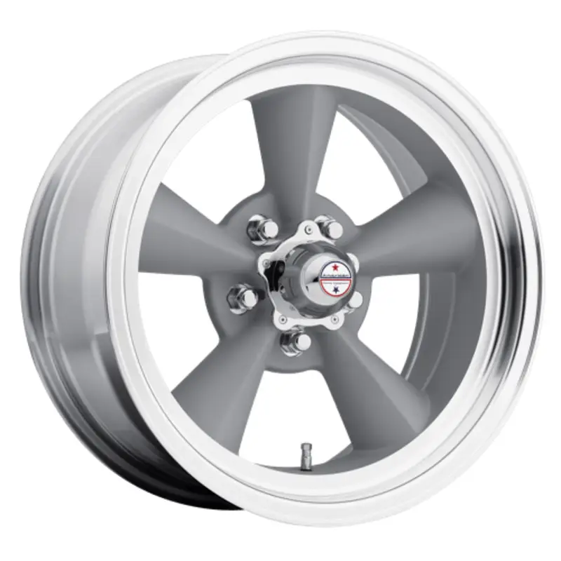 American Racing Vintage VN309 TT O 15X7 5x120.65 ET-6, Gris Vintage, Rebord Poli Expédition Rapide