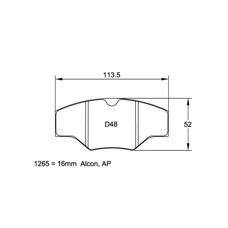 Usine Directe Plaquettes de frein Pagid 1265 RST5 Caterham Stock AP up-grade >97 AV