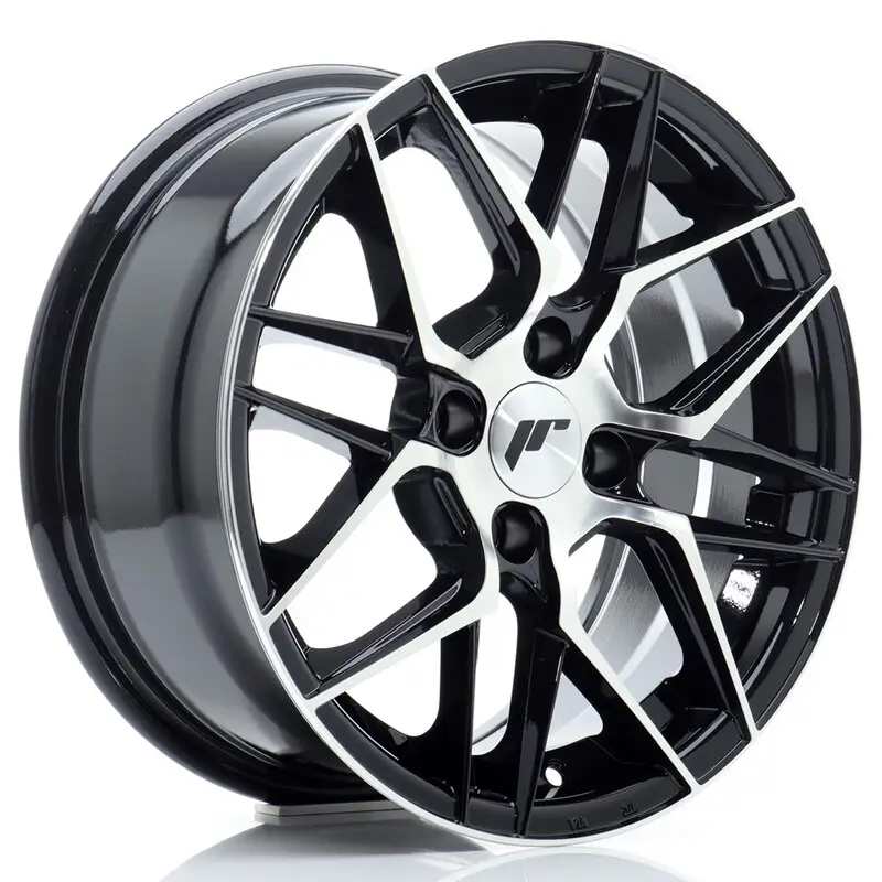 Bon Plan Japan Racing JR-28 15x7" 4x100 ET25, Noir Brillant / Poli