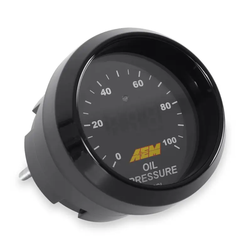 Prix Réduit Manomètre Pression Huile/Carburant AEM Classic 100 psi