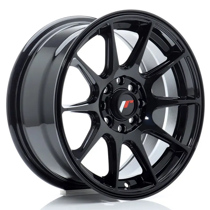 Japan Racing JR-11 15x7" 4x100/114.3 ET30, Noir Brillant Bon Plan