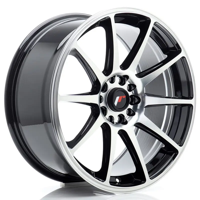 Paiement Sécurisé Japan Racing JR-11 18x8.5" 5x112/114.3 ET40, Noir Brillant