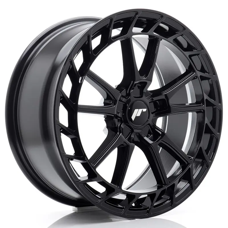 Japan Racing JR-45 19x8.5" (5 trous - sur mesure) ET20-50, Noir Brillant Bon Marché