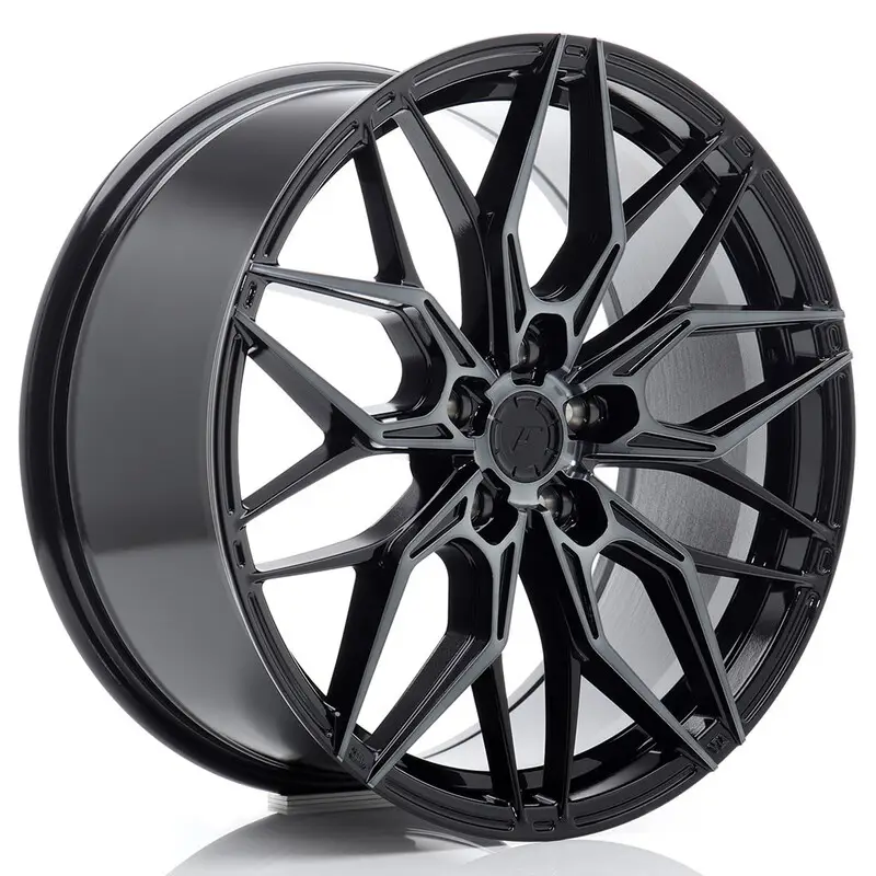 Expédition Rapide Japan Racing JR-46 19x8.5" 5x112 ET45, Noir Brillant, Branches Teintées