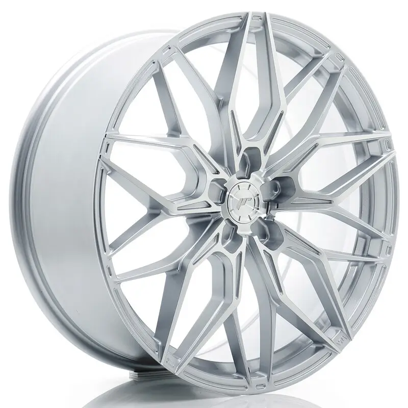 Japan Racing JR-46 20x8.5" (5 trous - sur mesure) ET20-45, Gris Argenté Nouvelle Collection