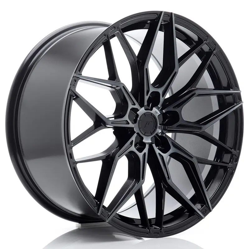 Japan Racing JR-46 20x9.5" (5 trous - sur mesure) ET20-40, Noir Brillant, Branches Teintées Pas Cher