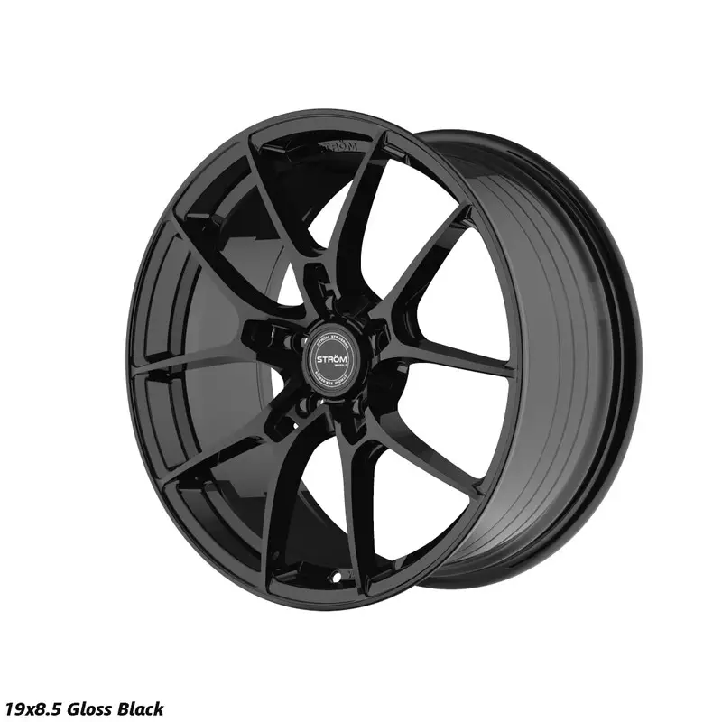 Commande En Gros Ström STR-F1 19x8.5 5x114.3 ET44, Noir Brillant