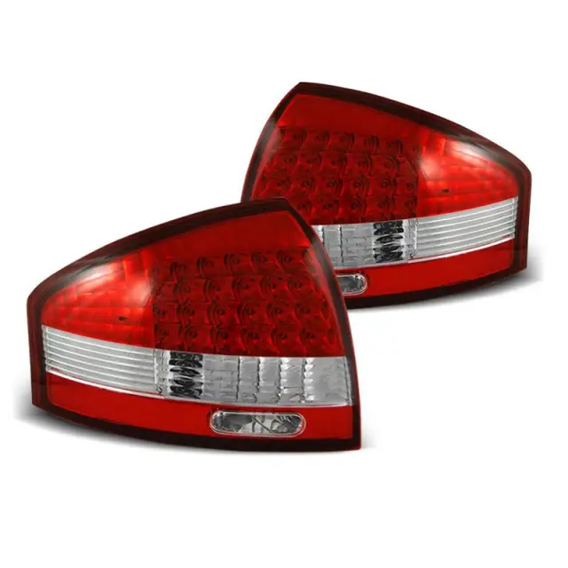 Retour Gratuit Feux Arrière LED Rouge Blanc pour Audi A6 1997-2004