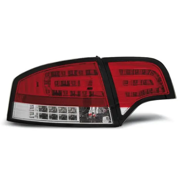 Certifié Feux Arrière LED Rouge Blanc pour Audi A4 B7 2004-2008 Sedan