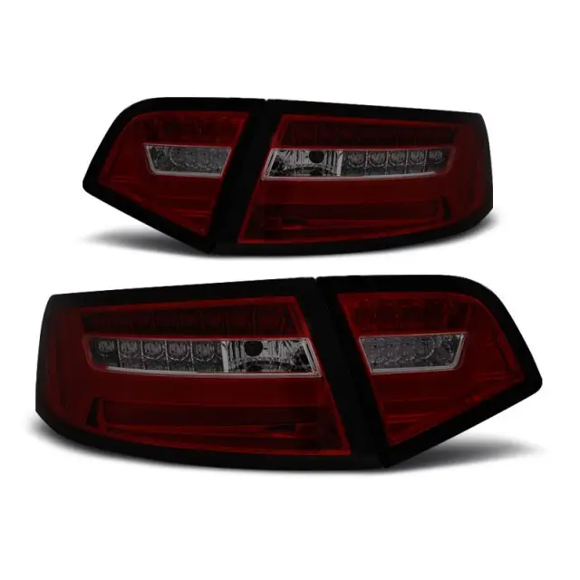 Feux Arrière Led Fumé Rouge Seq pour Audi A6 Sedan 2008-2011 Haute Qualité