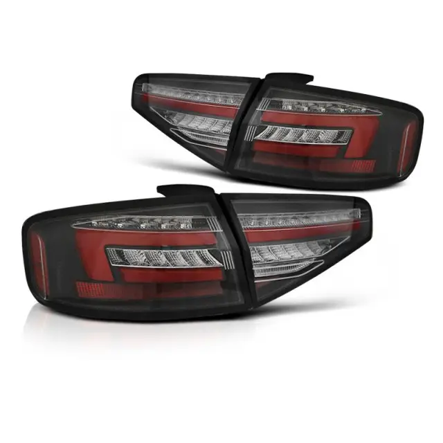 Petit Prix Feux Arrière À Barre Led Noirs Seq pour Audi A4 B8 2012-2015 Sedan