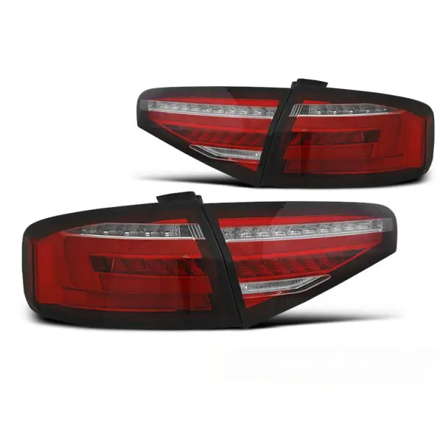 Marque Feux Arrière À Del Séquencés Rouges Et Blanches pour Audi A4 B8 12-15