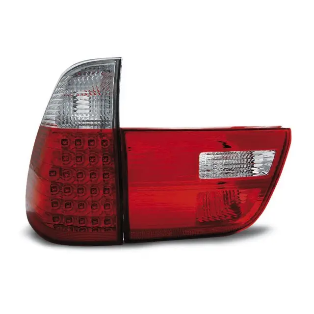Prix Cassé Feux Arrière LED Rouge Blanc pour BMW X5 E53 1999-2006