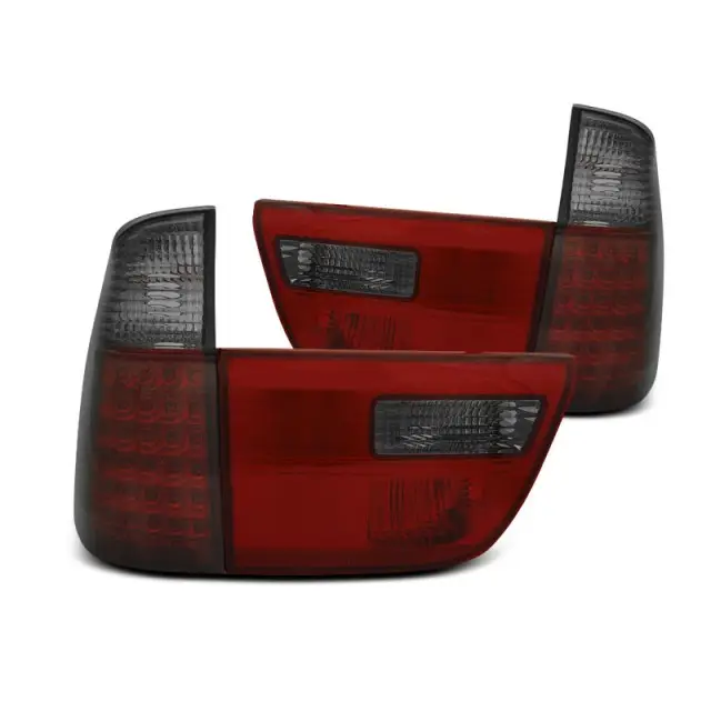 Feux Arrière LED Fumés Rouges pour BMW X5 E53 1999-2006 Expédition Rapide