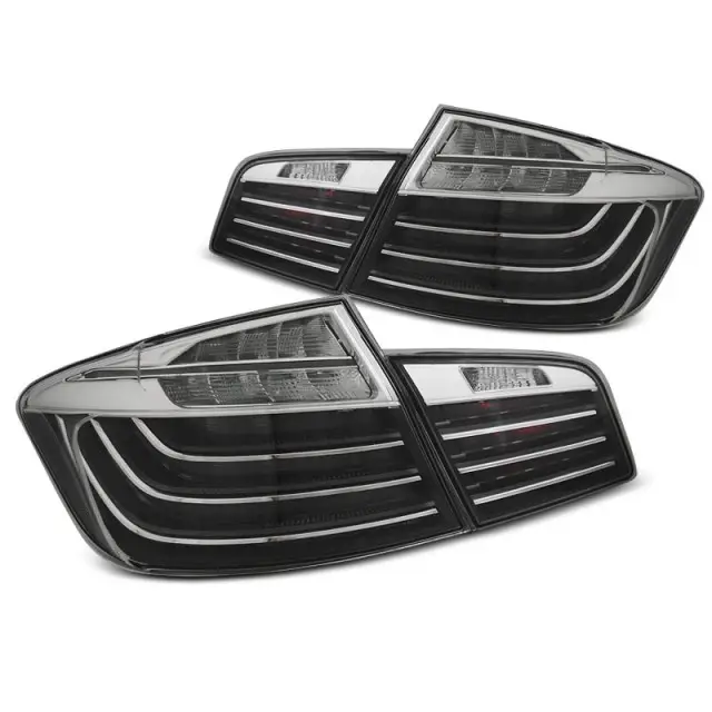 Feux Arrière LED Noir Chrome Look LCI pour BMW F10 2010-2013 Haute Qualité