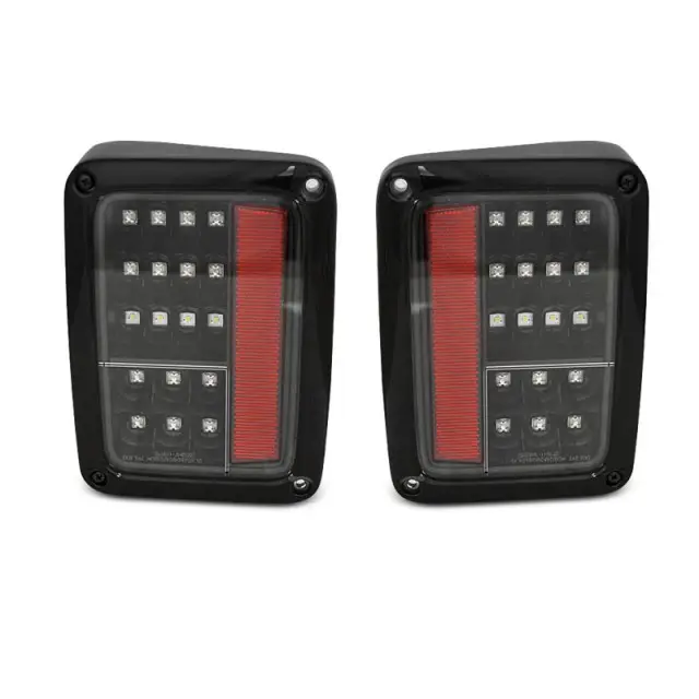 Livraison Express Feux LED Noir Avant pour Chrysler Jeep Wrangler JK 2007-2018