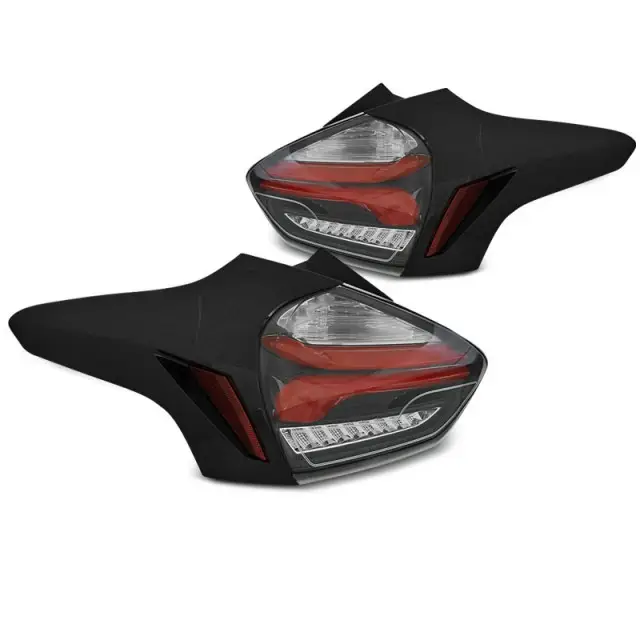 Feux Arrière LED Noir Rouge pour Ford Focus 3 2015-2018 Hatchback Réduction