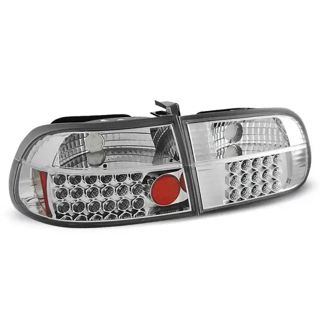 Satisfait Ou Remboursé Feux Arrière 3D Chrome LED pour Honda Civic 09.91-08.95
