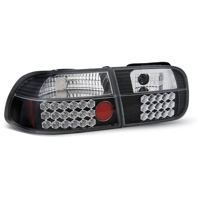 Prix Choc Feux Arrière LED Noir 2D/4D pour Honda Civic 1991-1995