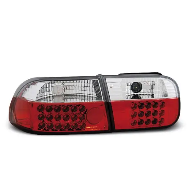 Feux Arrière LED Rouge Blanc pour Honda Civic 09.91-08.95 2D/4D Certifié