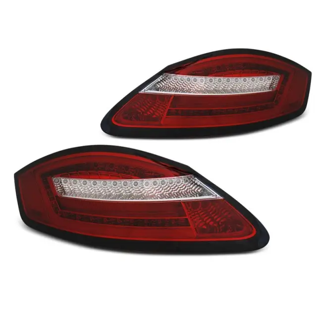 Acheter En Ligne Feux Arrière LED Rouge Blanc SEQ pour Porsche Boxster 987/Cayman 05-08