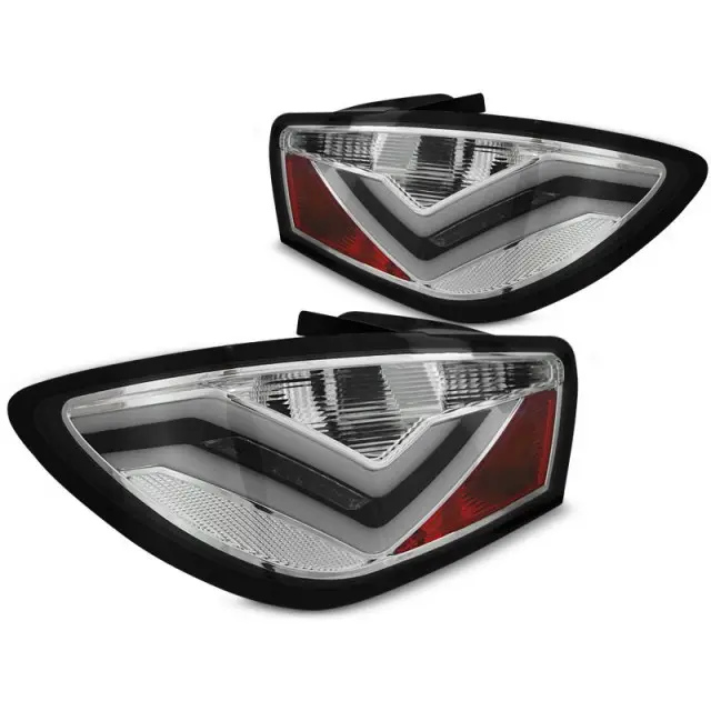 Feux Arrière LED Chromés pour Seat Ibiza 6J 3D 2006-2012 Offre Du Jour