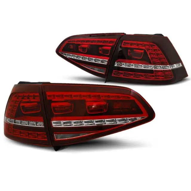 Meilleur Choix Feux Arrière LED Sport Rouge Blanc Séquentiels pour VW Golf 7 13-17
