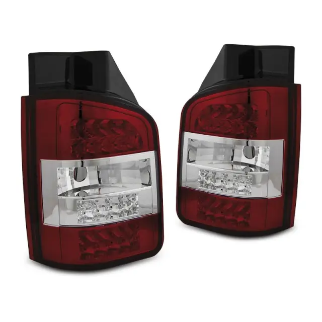 Feux Arrière LED Rouge Blanc pour VW T5 Transporter 2004-2009 Usine Directe