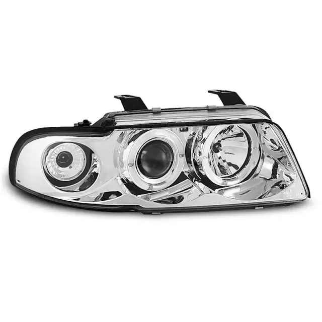 Expédition Rapide Phares Angel Eyes Chrome Avant pour Audi A4 1994-1998