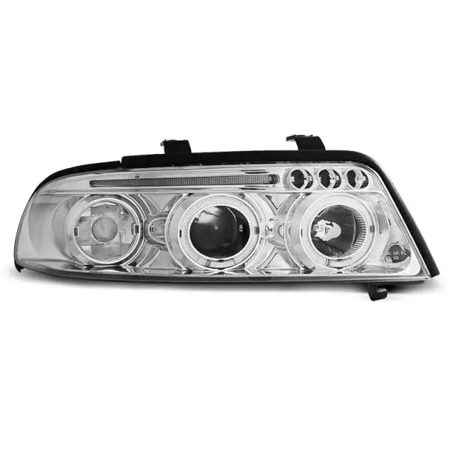 Phares Angel Eyes Chrome Avant pour Audi A4 1999-2000 Achat Immédiat