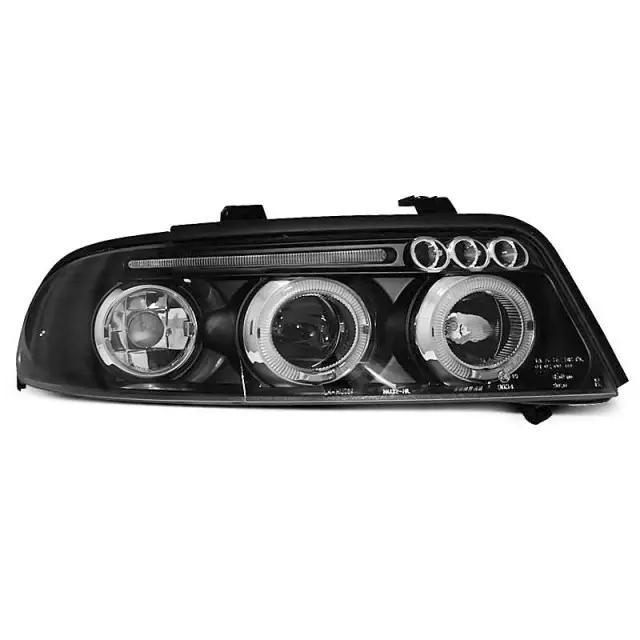 Phares Angel Eyes Noirs Avant pour Audi A4 1999-2000 Prix Cassé