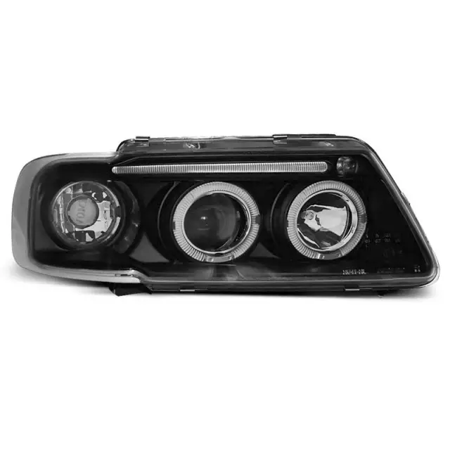 Phares Angel Eyes Noirs Avant pour Audi A3 8L 1996-2000 Super Prix