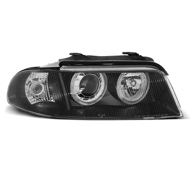 Populaire Phares Angel Eyes Noirs Avant pour Audi A4 1999-2000