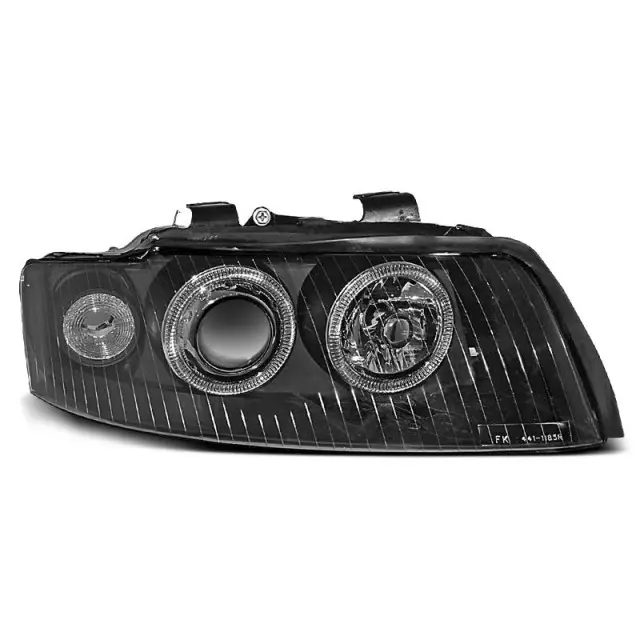 Phares Angel Eyes Noirs Avant pour Audi A4 2000-2004 Acheter Direct