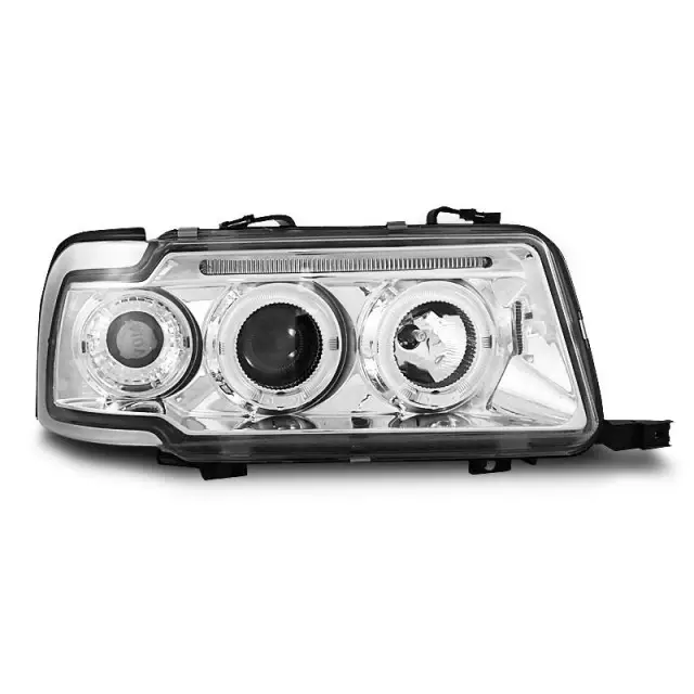 Phares Angel Eyes Chrome Avant pour Audi 80 B4 09.91-04.96 Remise