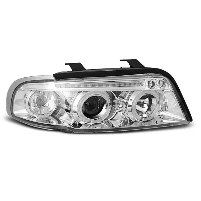 Phares Angel Eyes Chrome Avant pour Audi A4 1994-1998 Commande En Gros