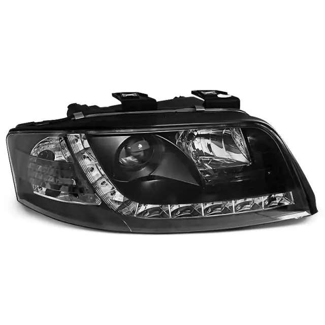 Phares de Jour Noirs Avant pour Audi A6 2006-2004 Offre Exclusive