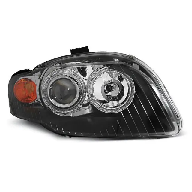 Usine Directe Phares Angel Eyes Noirs Avant pour Audi A4 B7 04-08