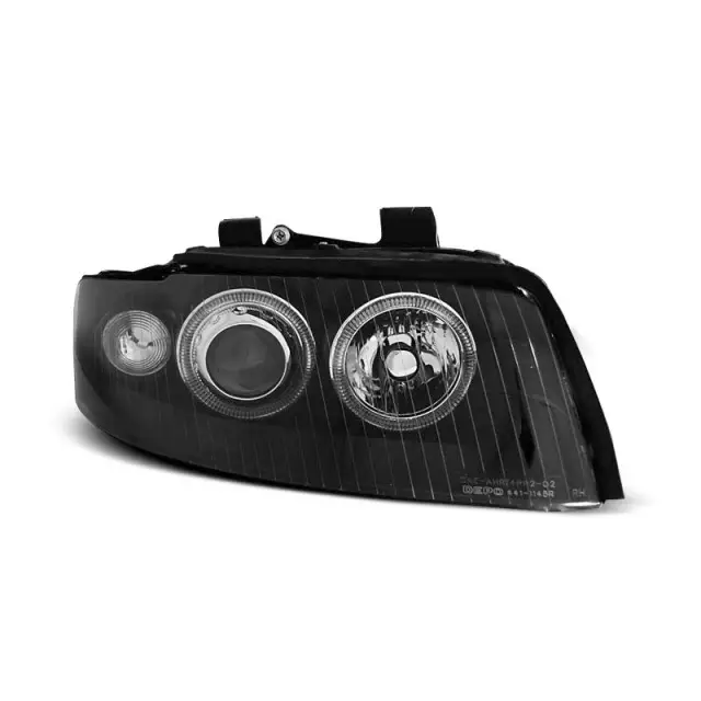 Phares Xenon Yeux d'Ange Noirs Avant pour Audi A4 2000-2004 Commande En Gros
