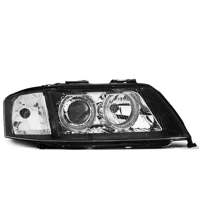 Acheter Direct Phares Angel Eyes Noirs Avant pour Audi A6 1997-1999