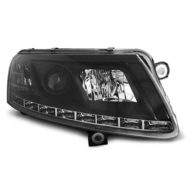 Prix Bas Phares DRL Noirs Avant pour Audi A6 C6 04.04-08