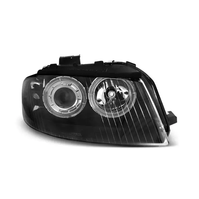Petit Prix Phares Angel Eyes Noirs Avant pour Audi A3 8P 2005-2008