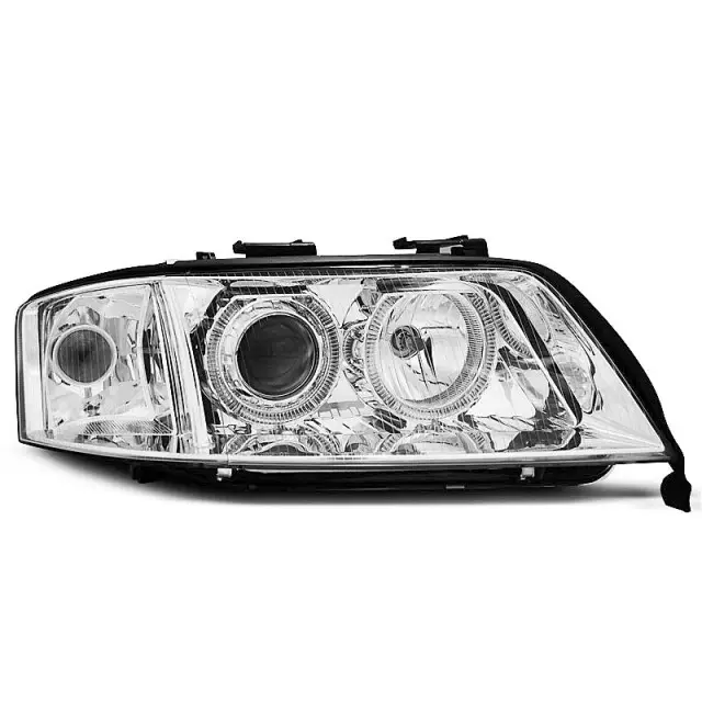 Prix Bas Phares Xenon Yeux d'Ange Chrome Avant pour Audi A6 1999-2006