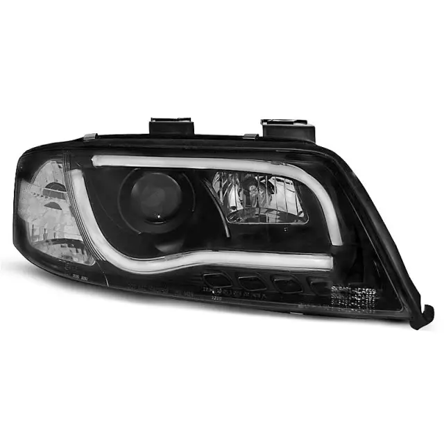 Tube de phare noir avant pour Audi A6 1997-2001 Expédition Rapide