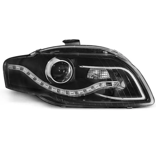 Acheter Direct Phares Vrais DRL Noirs Avant pour Audi A4 B7 2004-2008