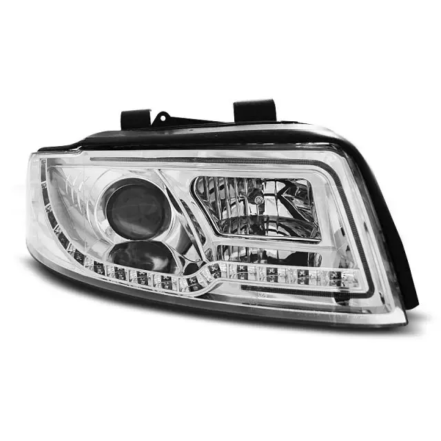 Livraison Express Tube de phare chrome avant pour Audi A4 2000-2004.